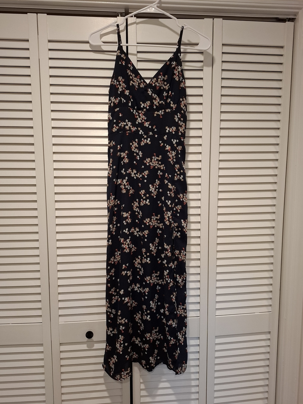 Abercrombie & Fitch Navy Floral Slip Maxi Dress